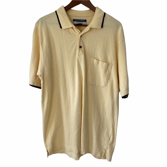 VTG Golf Classics By Munsingwear Polo Shirt Mens Size Large Yellow - Picture 1 of 11